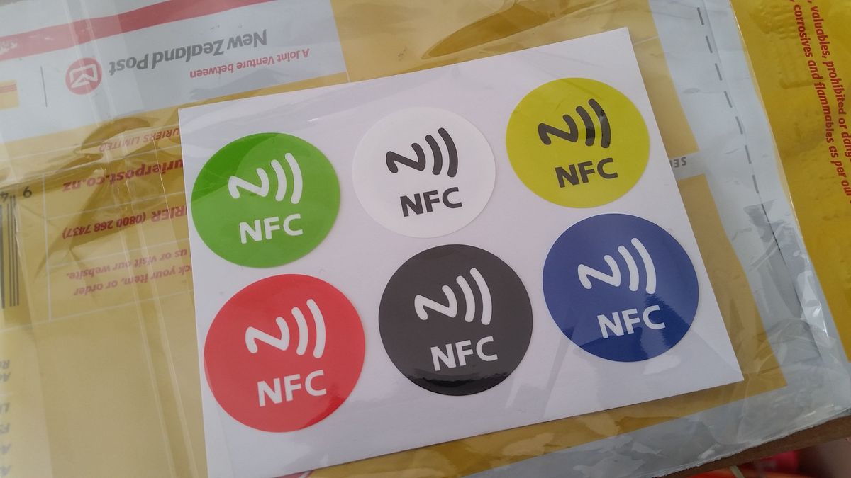 NFC stickers - easier than building a button